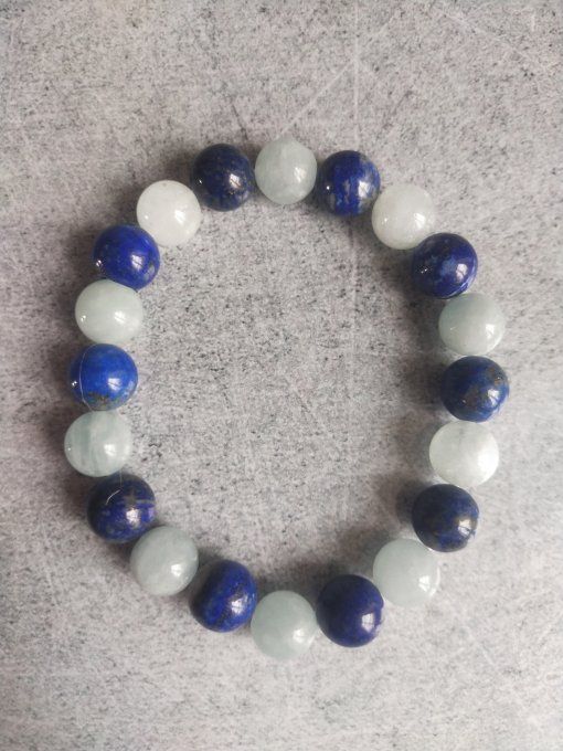Bracelet Aigue marine / Lapis lazuli