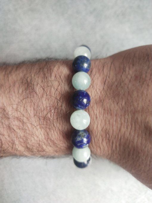 Bracelet Aigue marine / Lapis lazuli