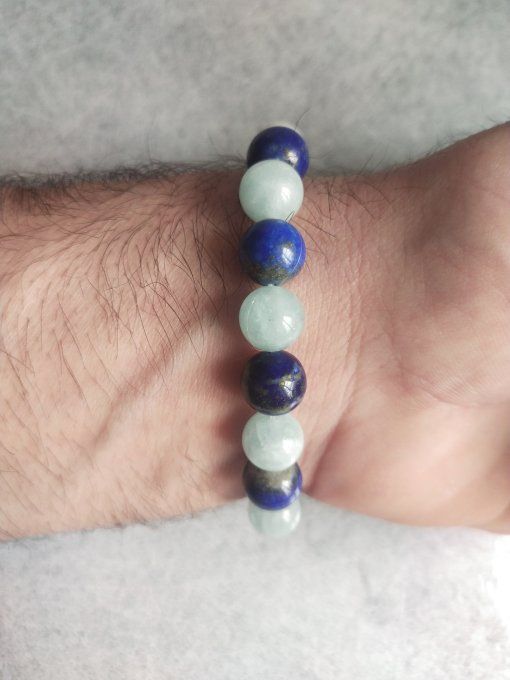 Bracelet Aigue marine / Lapis lazuli