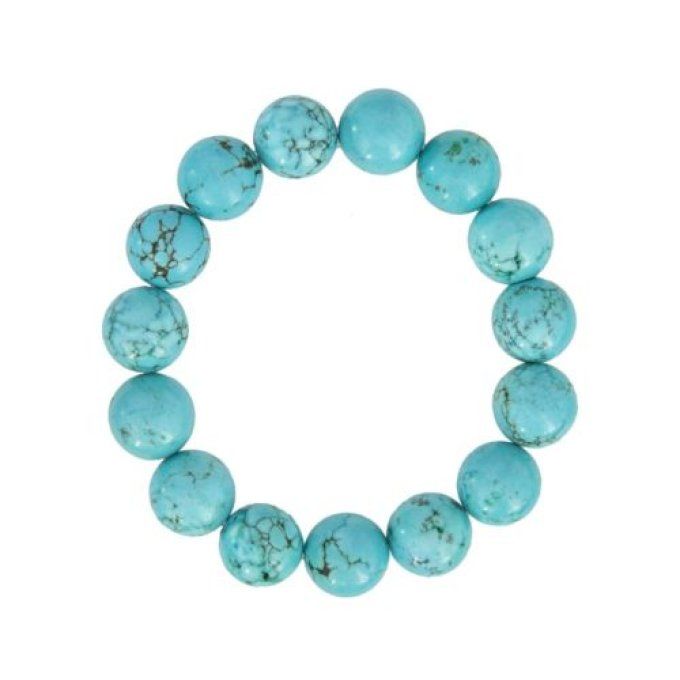 Bracelet Turquoise (howlite teinté)