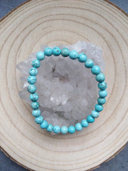 Bracelet Turquoise (howlite teinté)