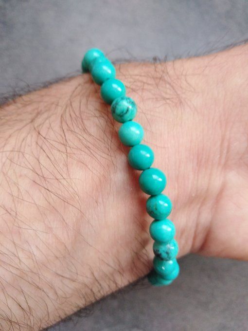 Bracelet Turquoise (howlite teinté)