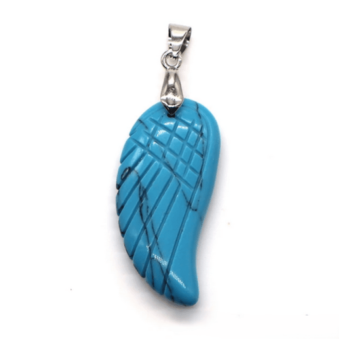Pendentif Turquoise aile d'ange