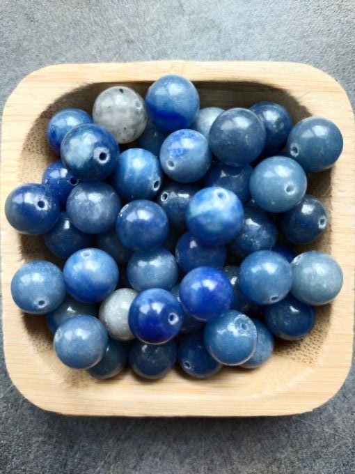 Perle Aventurine bleu à l'unité