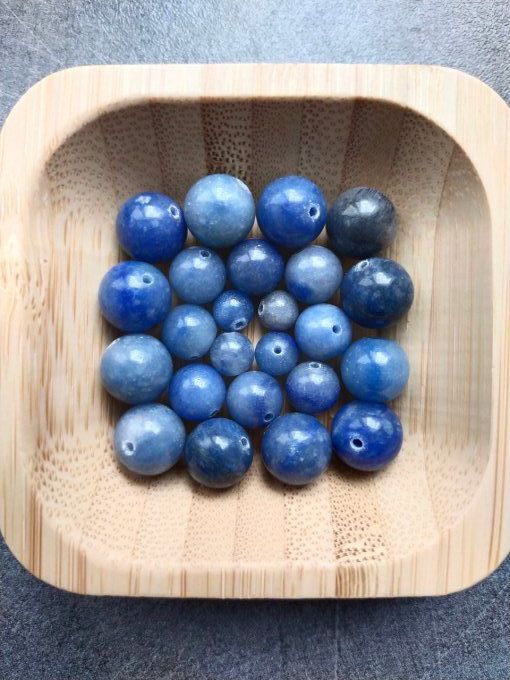 Perle Aventurine bleu à l'unité