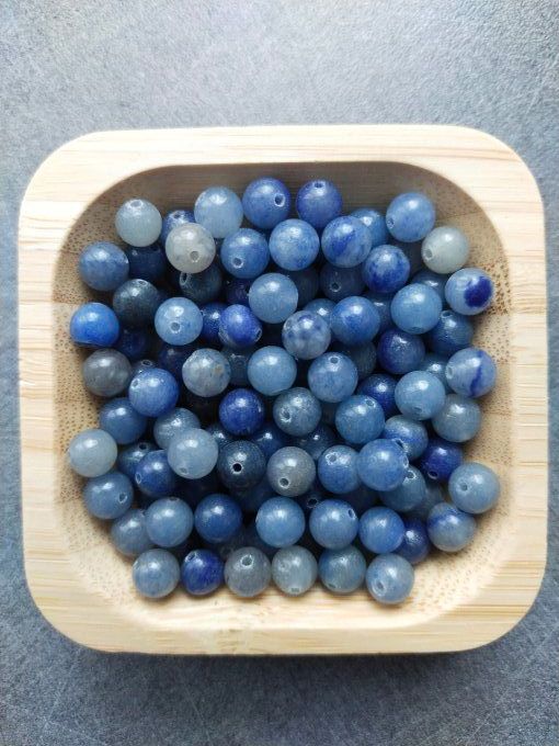 Perle Aventurine bleu à l'unité