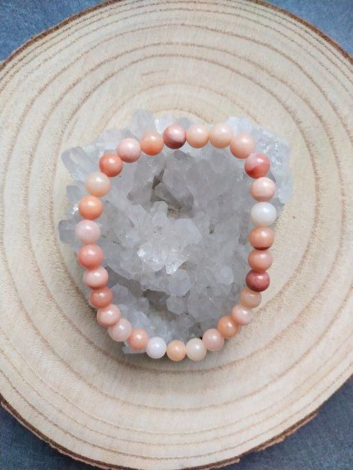 Bracelet Aventurine peche (Taille enfant)