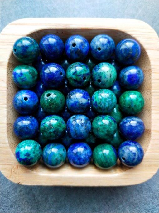 Perle Azurite malachite à l'unité