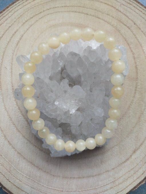 Bracelet Calcite orange / jaune (Taille enfant)