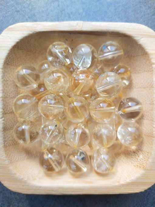 Perle Citrine à l'unité