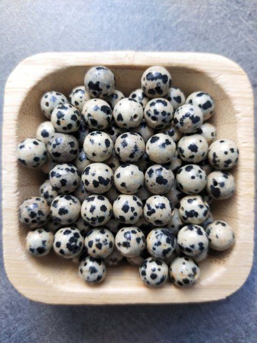 Perle Jaspe dalmatien à l'unité