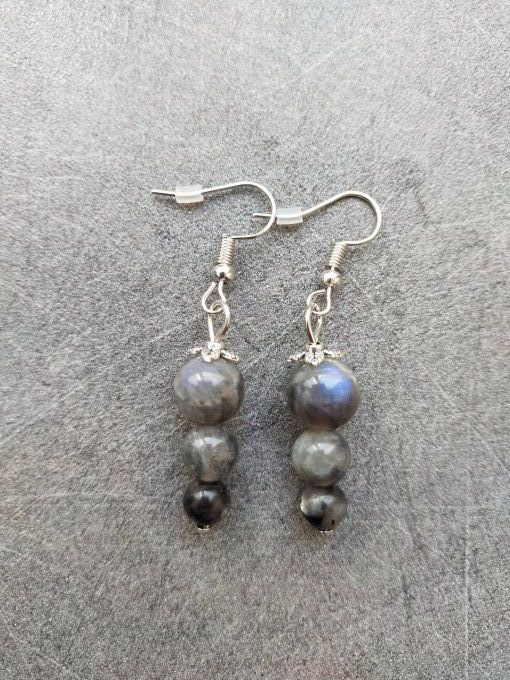 Boucles d'oreille Labradorite