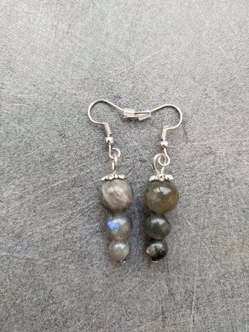 Boucles d'oreille Labradorite