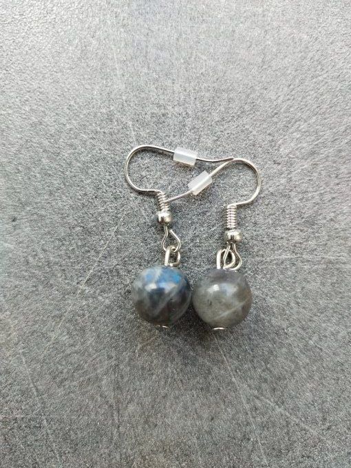 Boucles d'oreille Labradorite