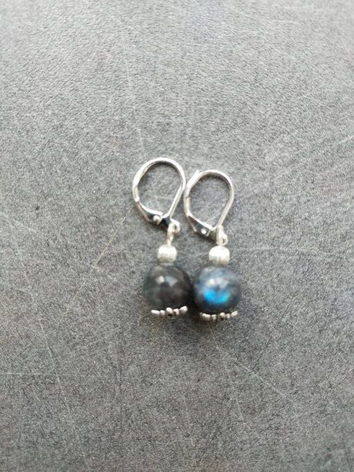 Boucles d'oreille Labradorite