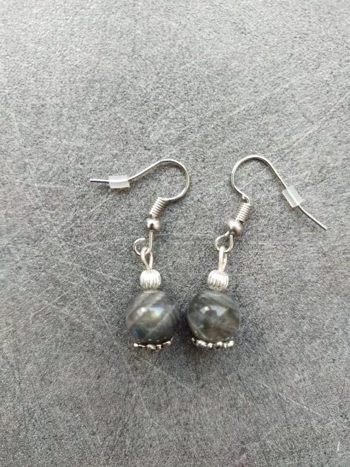 Boucles d'oreille Labradorite