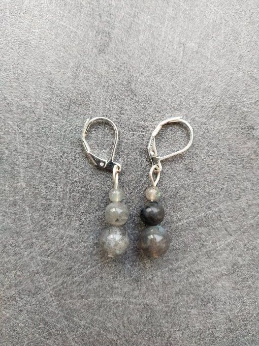 Boucles d'oreille Labradorite