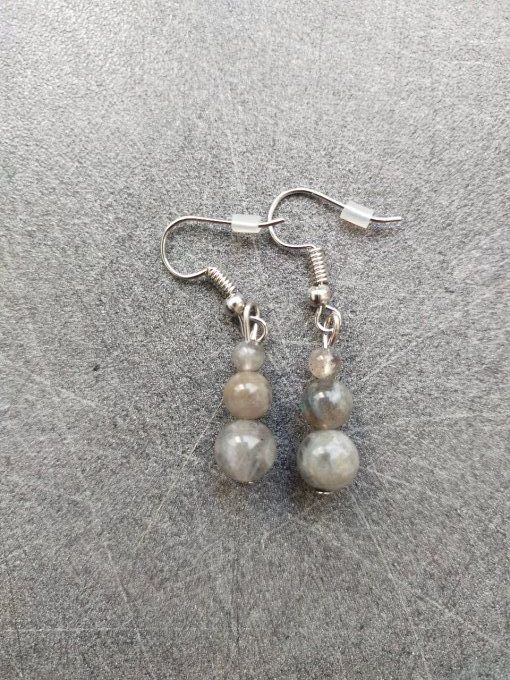 Boucles d'oreille Labradorite