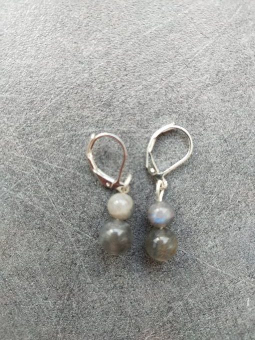 Boucles d'oreille Labradorite