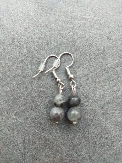 Boucles d'oreille Labradorite