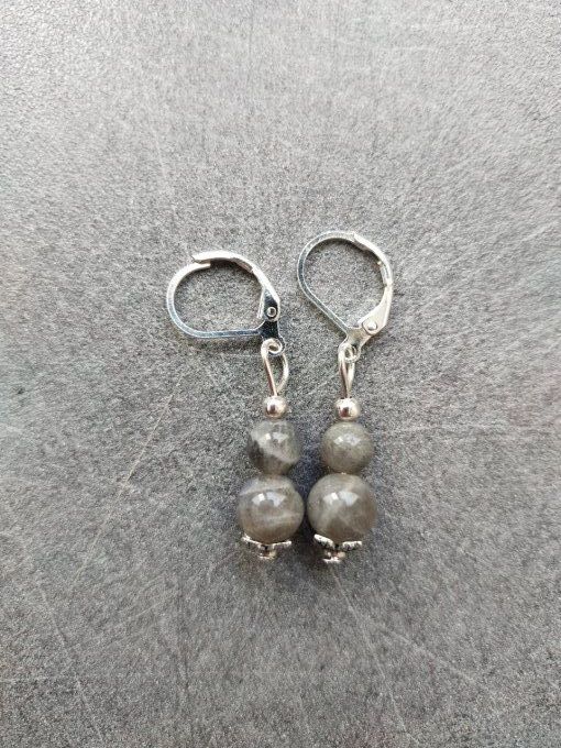 Boucles d'oreille Labradorite