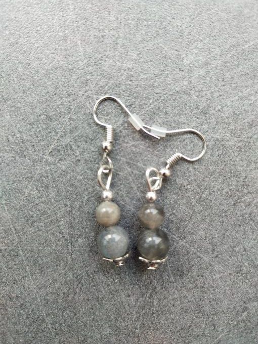 Boucles d'oreille Labradorite