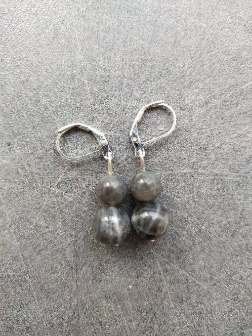 Boucles d'oreille Labradorite