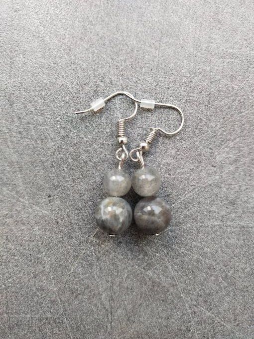 Boucles d'oreille Labradorite