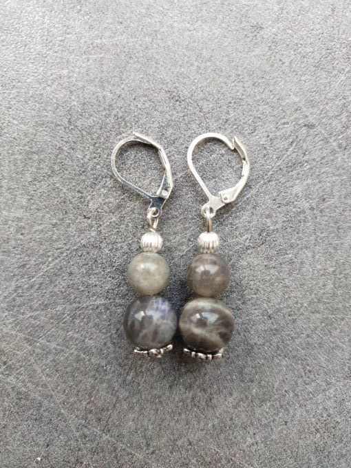 Boucles d'oreille Labradorite