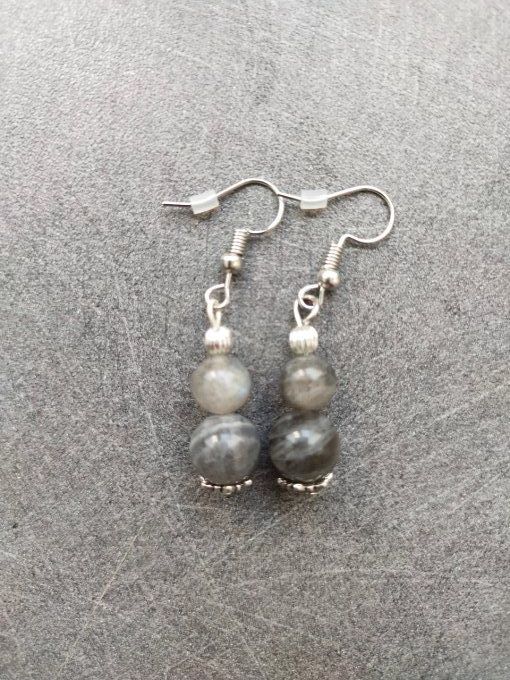 Boucles d'oreille Labradorite