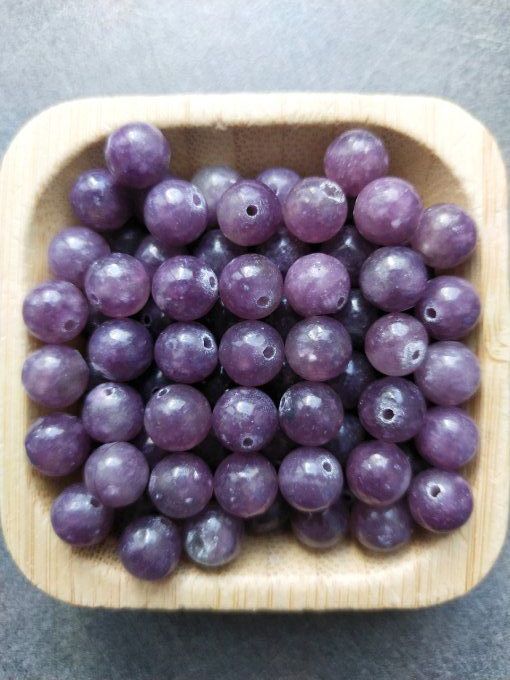 Perle Lépidolite à l'unité