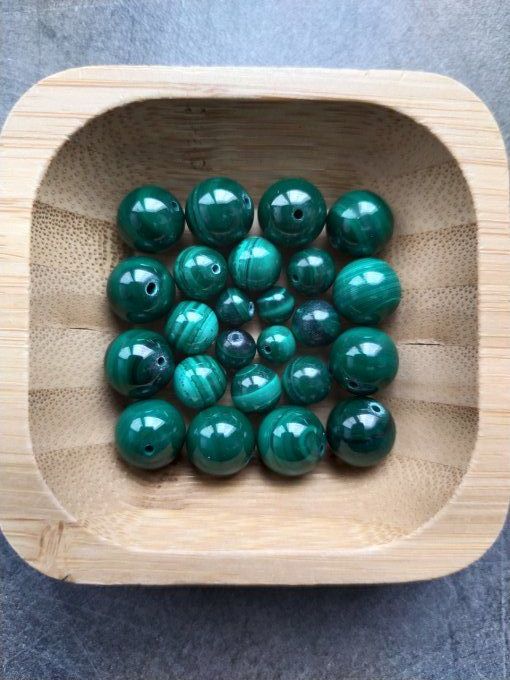 Perle Malachite à l'unité