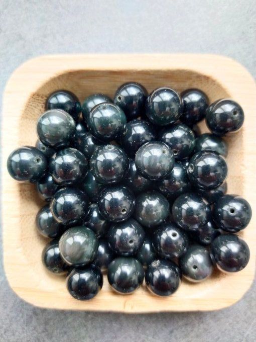 Perle Obsidienne Oeil Celeste à l'unité