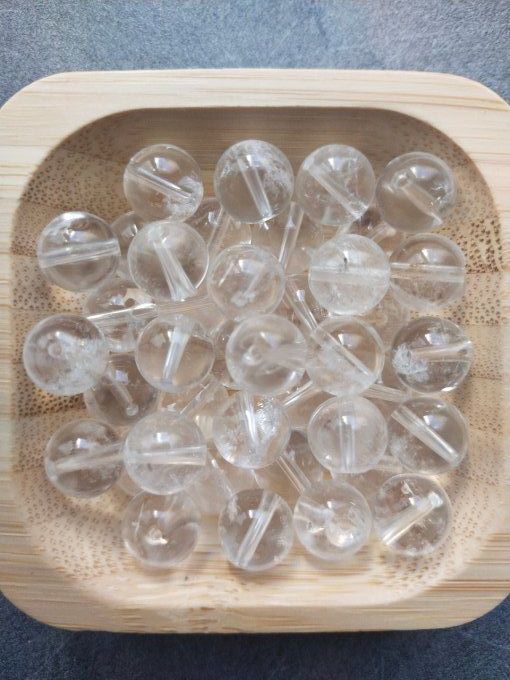 Perle Quartz / Cristal de roche à l'unité