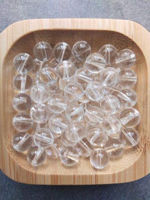 Perle Quartz / Cristal de roche à l'unité