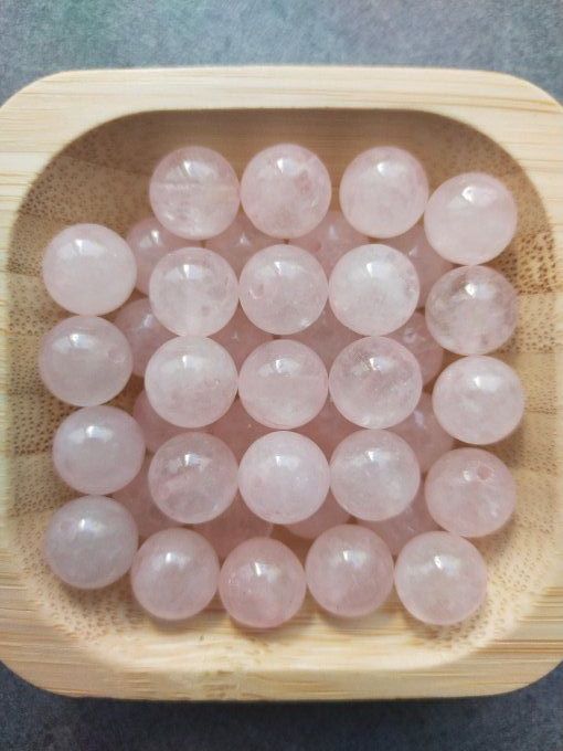 Perle Quartz rose à l'unité