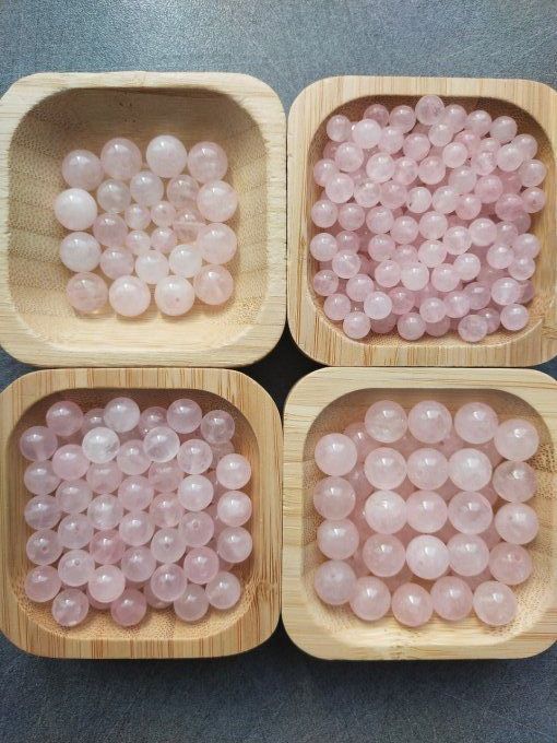 Perle Quartz rose à l'unité