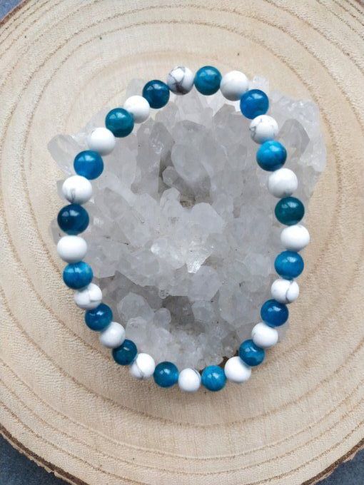 Bracelet Apatite / howlite