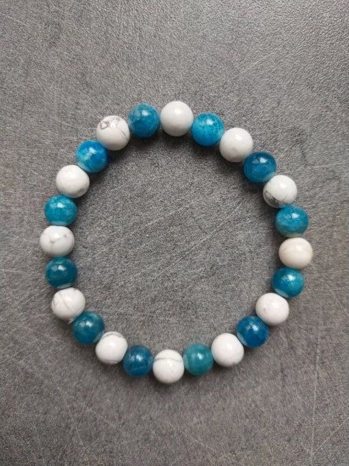 Bracelet Apatite / howlite