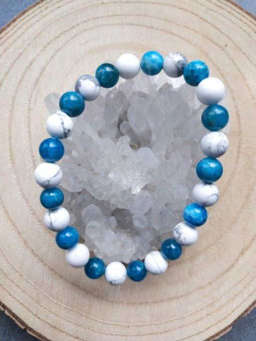 Bracelet Apatite / howlite