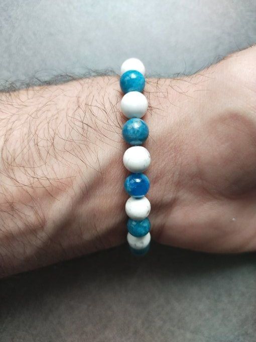 Bracelet Apatite / howlite