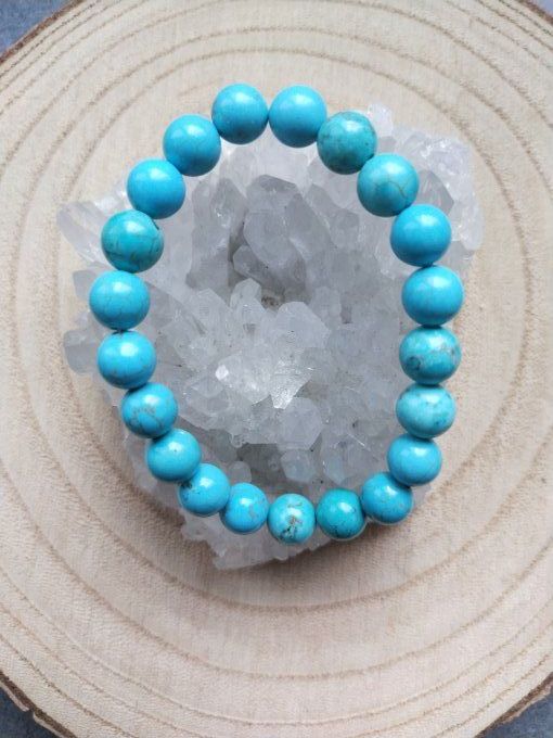 Bracelet Turquoise (howlite teinté)
