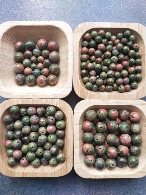 Perle Unakite à l'unité