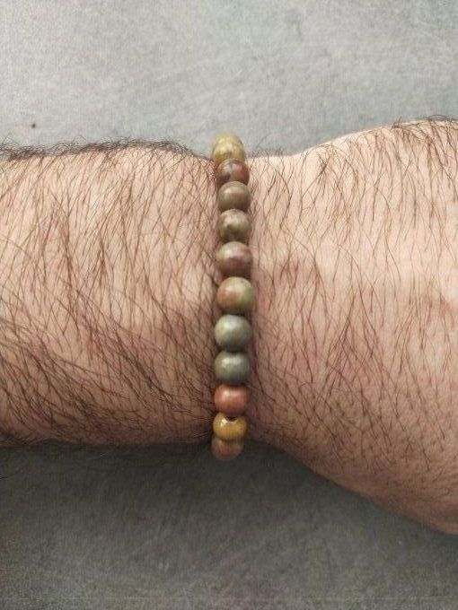 Bracelet Jaspe arc en ciel 