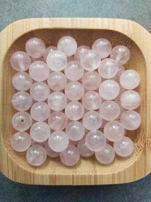 Perle Quartz rose à l'unité